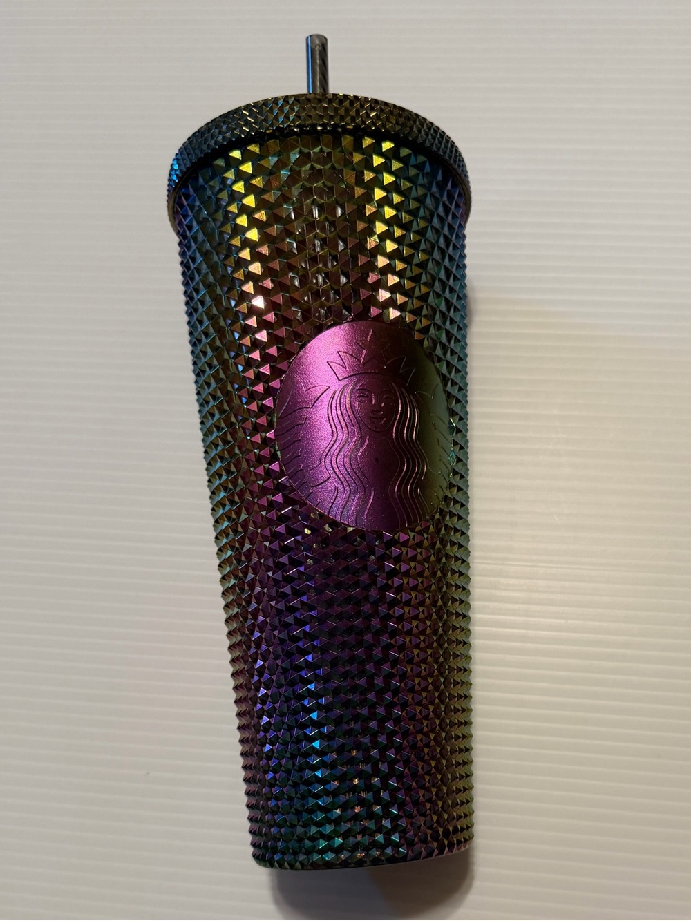 Starbucks Iridescent Studded Tumbler — Purple and Green Accents